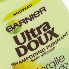 Garnier Ultra Doux Shampooing Purifiant pour Cheveux Gras Argile Douce/Cédrat 250 ml - Lot de 3